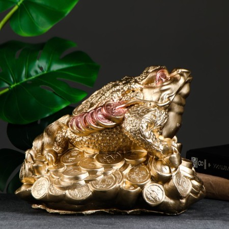 Figure "Toad on money" Big 25x34x20cm-1