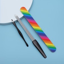Manicure set, 3 objects, black/multi -colored color