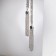 Set 2 objects: earrings, pendant "Elegance" brushes, white color in silver, 50 cm