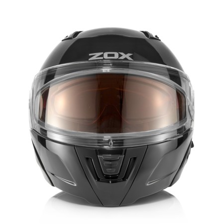 Snowmobile helmet Zox Condor, double glass, gloss, size XS, black-2