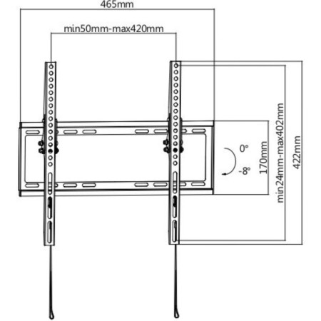 Crasstein for TV Ultramounts UM832TW White 32 -55 Max.35kg wall tilt-1