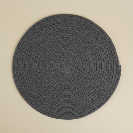 Serving napkin on the Sima-Land Home table, d = 38 cm, gray color, cotton