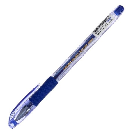 Gel pen Crown Hjr-500rnb, blue ink, node 0.7 mm, rubber emphasis-5