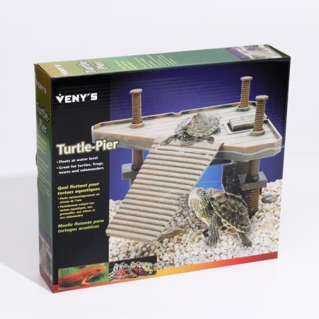 Platform for turtles on adjustable supports with a floating bridge (bridge 29 x 24 cm)-4