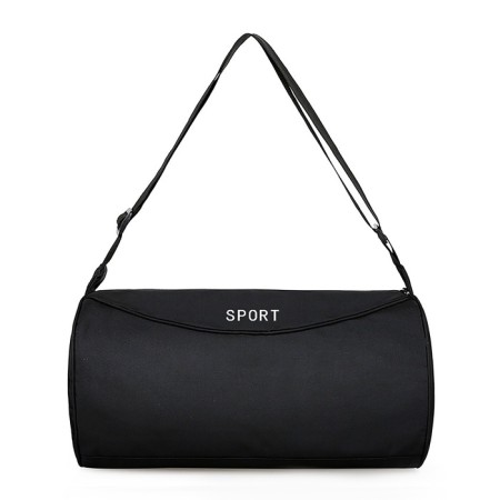 Sports bag with lightning, long belt, black color