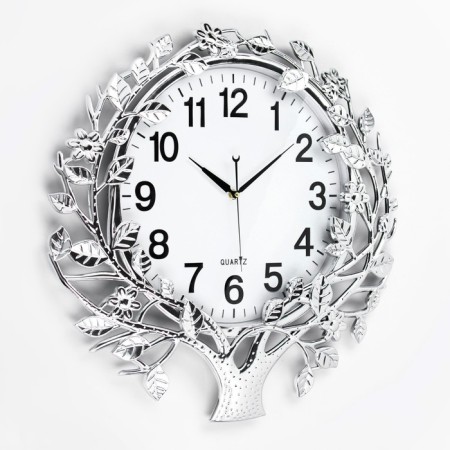Wall clock, series: interior, "tree", smooth move, 1AA, D-37 cm, 57 x 56 cm-1
