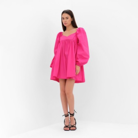 Women's dress MIST with voluminous sleeves, fuchsia, p.40-42-2