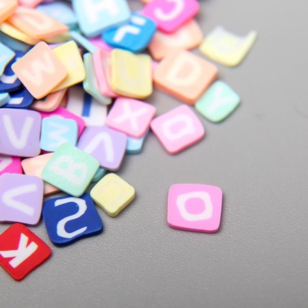 Decor for creativity plastic "English alphabet" set 20 g d = 0.6 cm mix-1