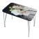 Rectangular table with FP orchid white, 1000x600x777, glass/underfloor seagull
