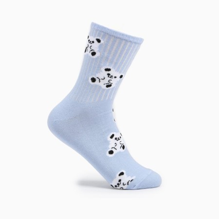 Women's socks "bears", blue color, size 23-25