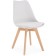 Plastic stool Bonuss array/plastic/eco -leather, natural/white 49x57x82 cm