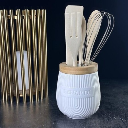 A set of kitchen supplies Lenardi Bamboo, on a stand, 5 items