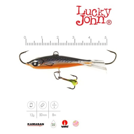 Балансир Lucky John NORDIC 4 + тройник, 4 см, цвет 47H блистер-1