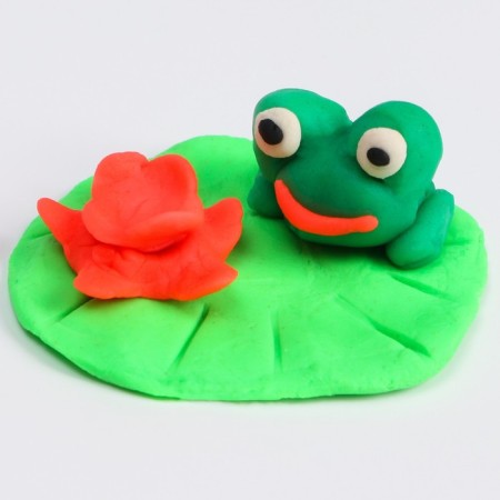 Modeling dough, 4 colors, 25 grams, blue tractor-4