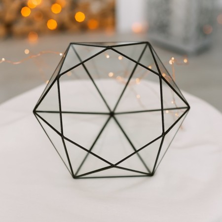 Florarium "Diamond" (black seams)-3