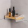 Wall -mounted shelf, 31 × 17.5 × 12 cm, aluminum, bamboo