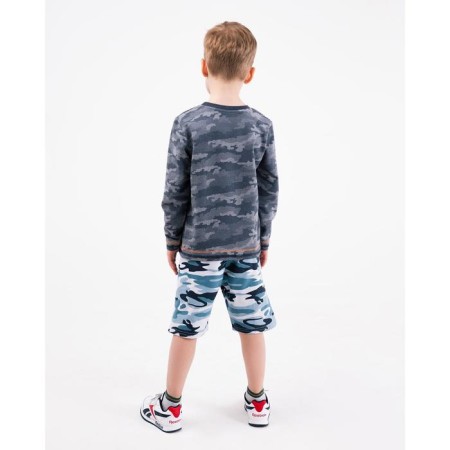Short for a boy, camouflage gray, height 116-122 (34) cm-2