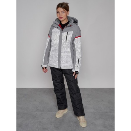 Ski jacket female winter, size 42, white color-9