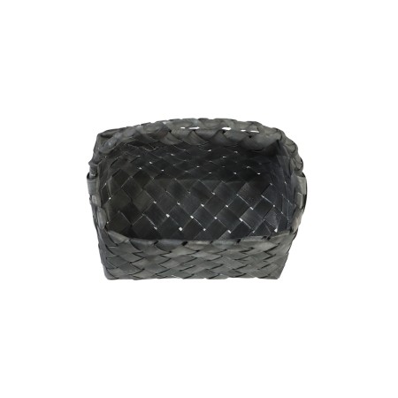Wicker basket 27 x 14 x 13 cm, mouth pen h = 13 cm, gray, handle-5