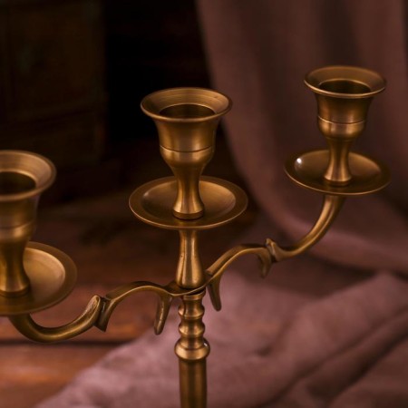 Brass Brass for 3 candles "Dream" 8.5x21x24.5 cm-4