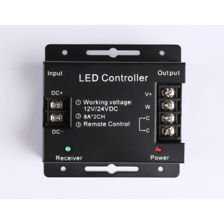 Ambrella controller for CCT LED tapes with temperature control with a touch radio remote control 2.4G 16A-2