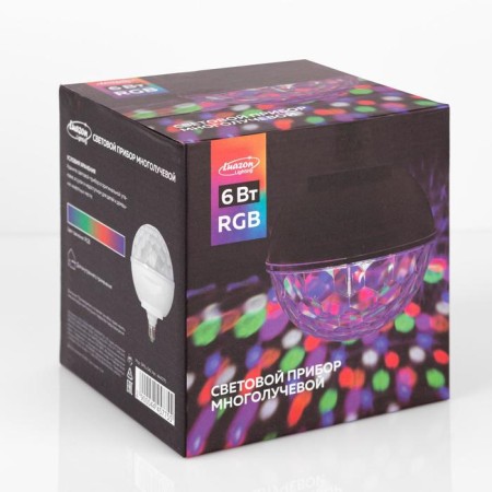 Light device "Crystal ball" 16 cm, E27, speaker, remote control, glow RGB-8