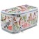 Folding box on the zipper "Summer", 30x15x15 cm, gray with flowers