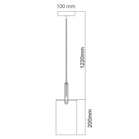 Tetro lamp, size 12x150x12 cm, E27-9