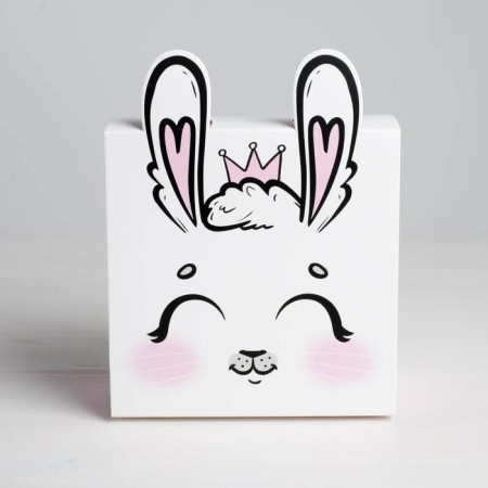Gift folding box, packaging, "bunny", 15 x 15 x 8 cm-2