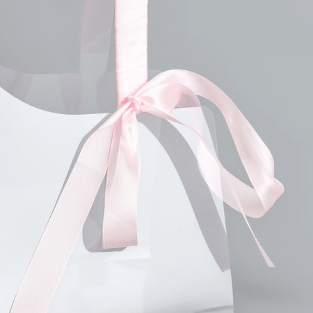 Carriage for flowers with tape, 30x25x12 cm, pink-3