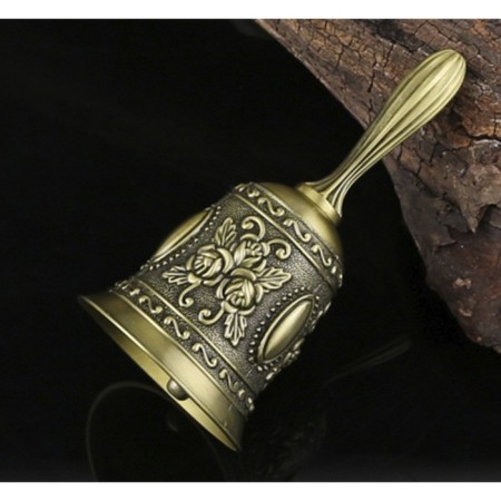Metal bell with engraving, 11.3 x 5.4 cm, bronze-1