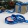 Atlase tape "Happy New Year", 15 mm, 23 ± 1 m, blue color No. 122