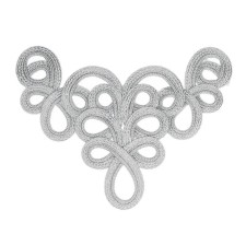 Wicker angle silver, in a set 10 pieces