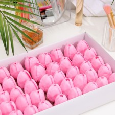 Tulips soap pink, set 50 pcs