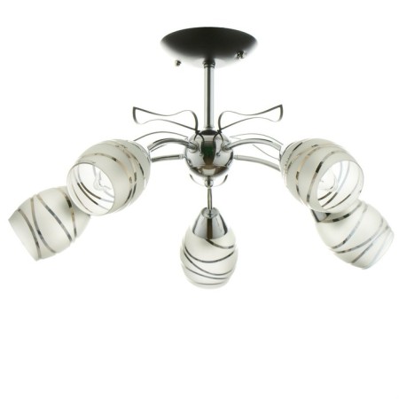 Svetogor chandelier "Music" 5x60W E27 Black/Chrome