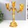 Summary Metal for 3 candles "Vine vine" gold 22x7.5x25 cm