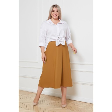 Female skirt, size 52, light brown color-1