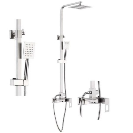 The shower system Fashun A52417, pour 85 mm, with a tropical shower, hand watering can, satin-1
