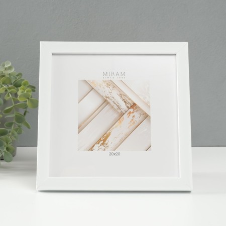 Photo frame Plastic Gallery 20x20 cm, 641861 White (plastic screen)