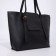 Soper bag with zipper, black color