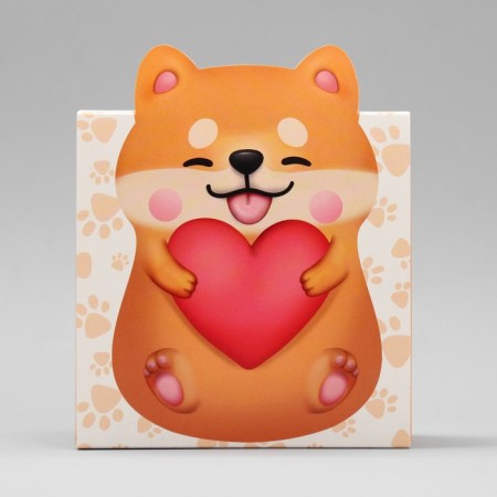 Gift folding box, packaging, Funny Corgi, 15 x 15 x 8 cm-3