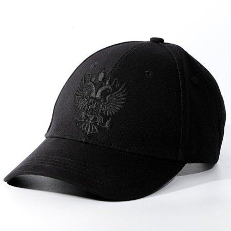 Men's cap "Coat of arms", Black color, rr 56-1