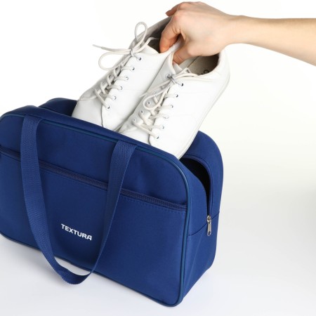 Sports bag, textura, small size, blue color-5