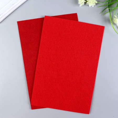 Hard felt 1 mm 20x30 cm red mix-2