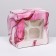 Box for 4 cupcakes with a window, "elegance", 16 x 16 x 10 cm