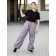 Heater trousers, height 146 cm, plum color