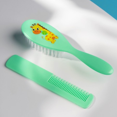 Baby comb + massage hair brush "Giraffic", from 0 months.-7