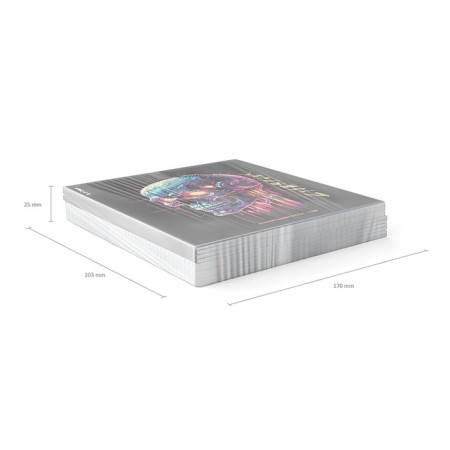 Notebook of 48 sheets in a cage, Erichkrause "Cyberpunk", metallized lamination, white 100%, mix-10