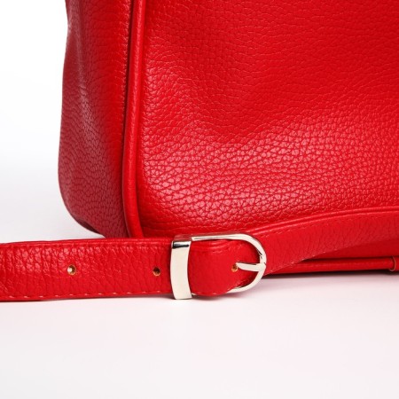 Women's backpack city, Textura, red color-7