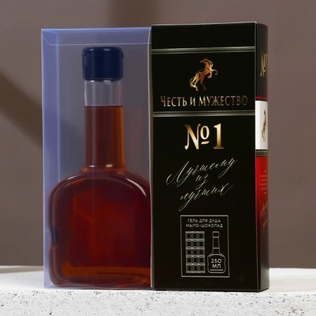 Gift set of cosmetics "Honor and Courage", shower gel 250 ml and hand soap, Hard Line-9